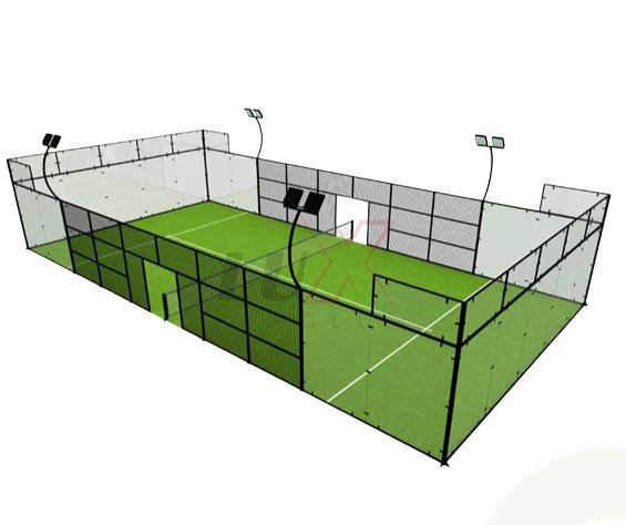 detail teknik lapangan padel
